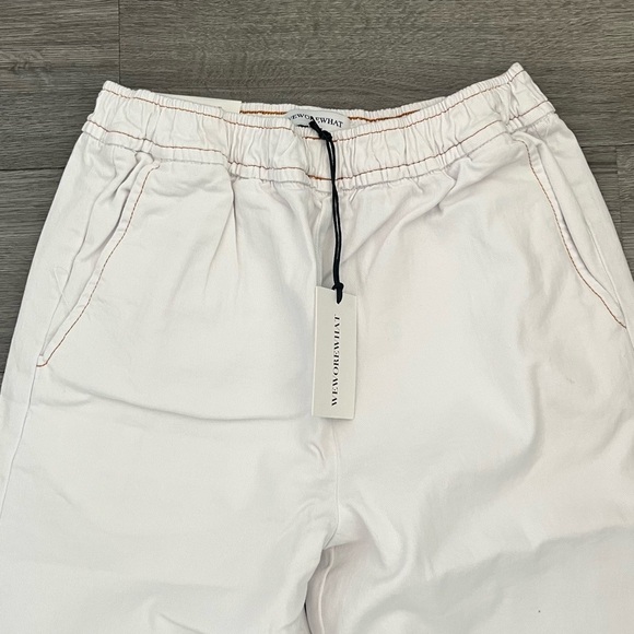 We Wore What Women's Small Straight Leg Pull On Stretch Twill Denim Pants White - Picture 4 of 12